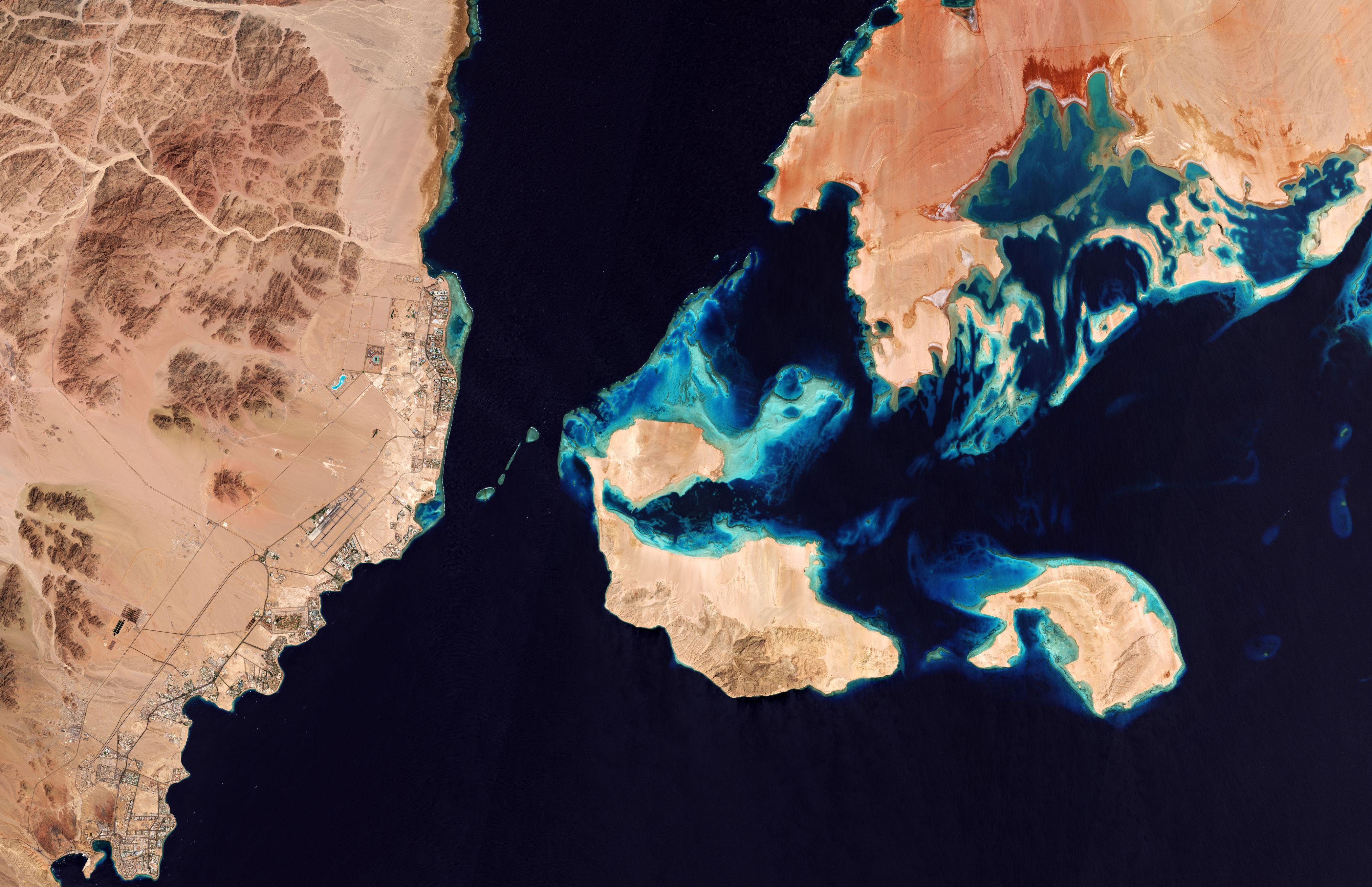 Copernicus Sentinel-2 image of the Red Sea coast at Sharm El Sheikh